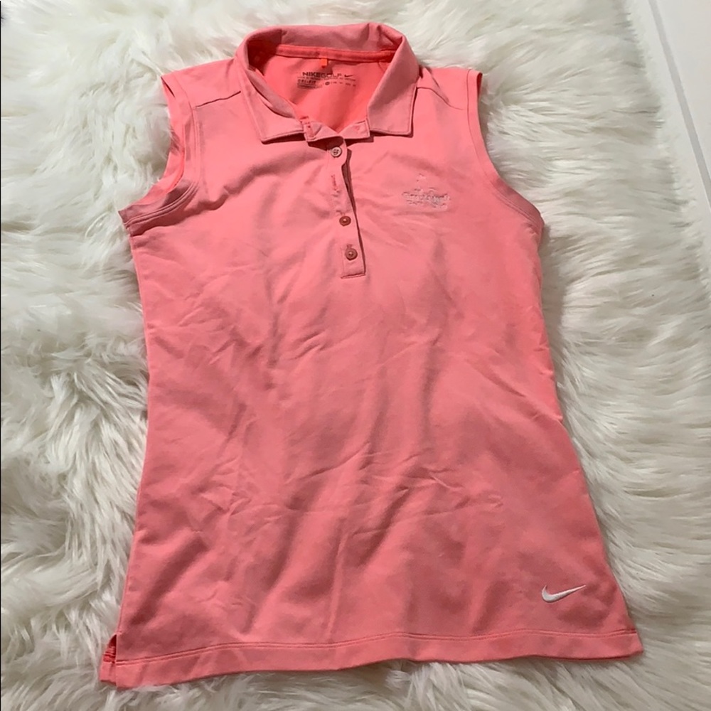 Light Peach sleeveless Nike polo